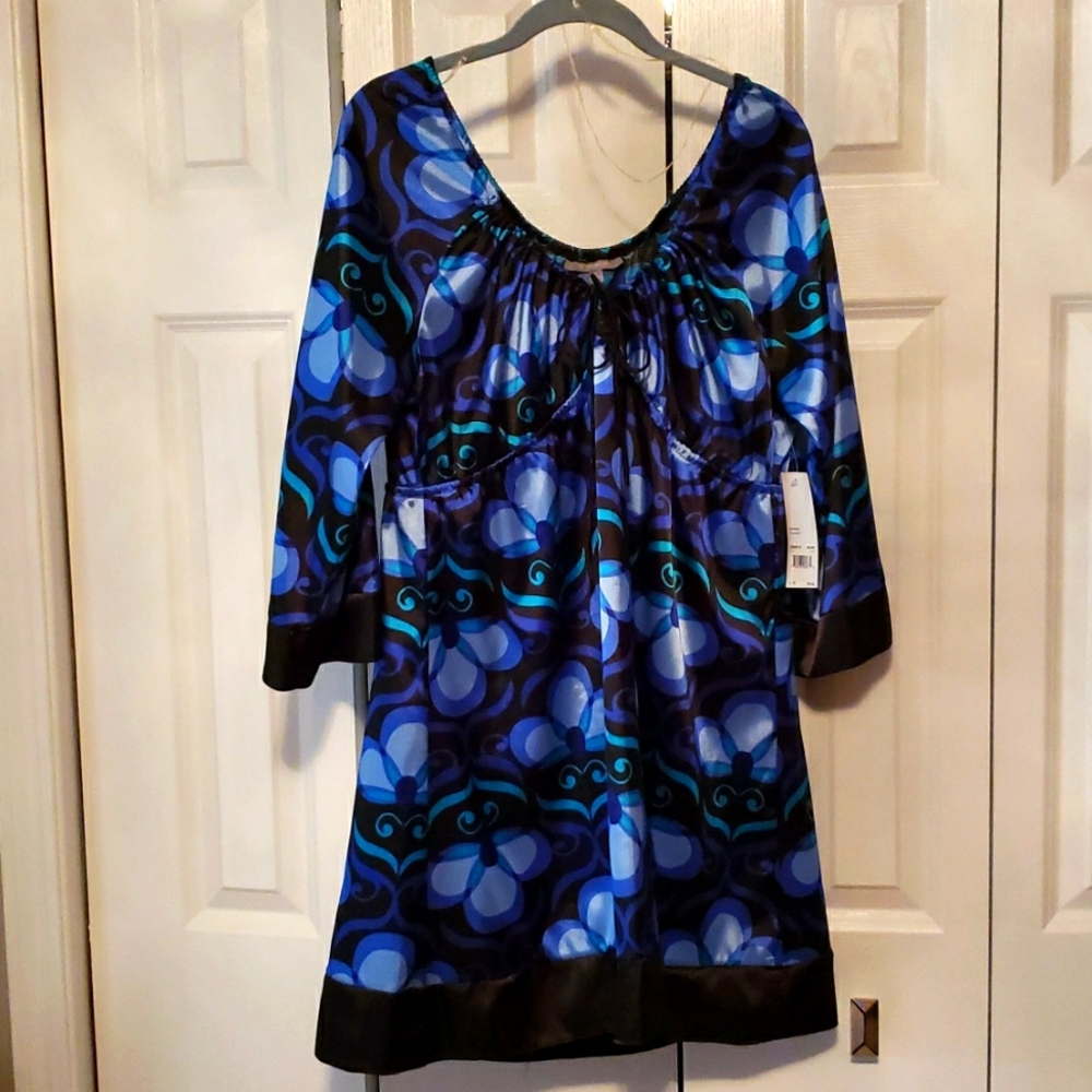 NY Collection Floral Satin-Feel Dress *NWT*
